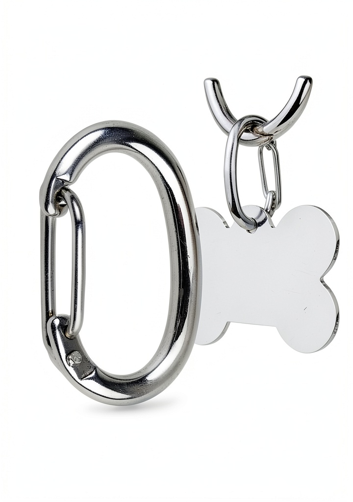 GoTags pet ID tag clips attached to a dog collar