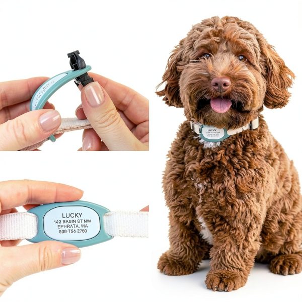 GoTags Silicone Pet ID Tags Silent Durable Customizable-4