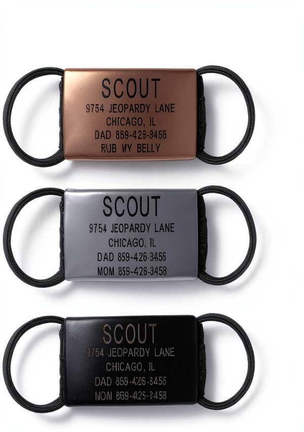 ROAD iD Silent Pet ID Tag Stainless Steel Customizable-4
