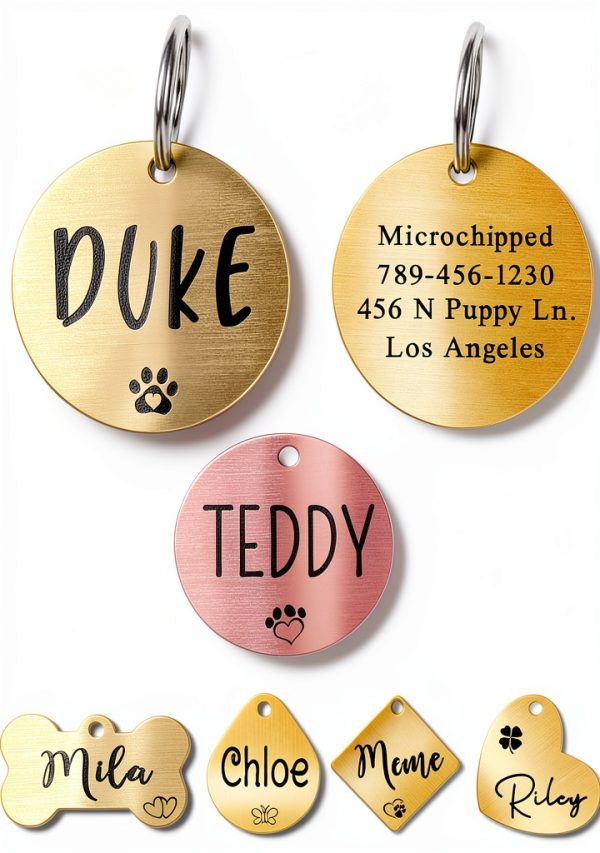 Ultra Joys Pet ID Tags Stainless Steel Personalized-0