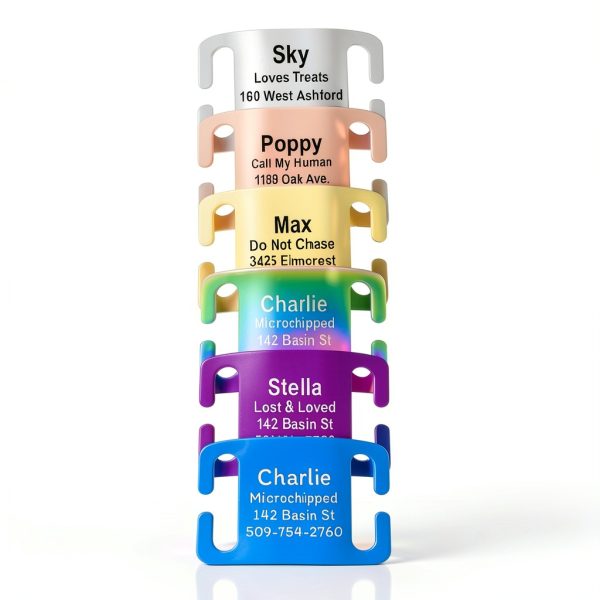 GoTags Dog Collar Stainless Steel Customizable Silent Design-5