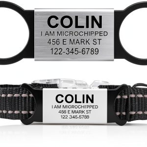 AM Nails Personalized Pet ID Tags Stainless Steel Silicone-0