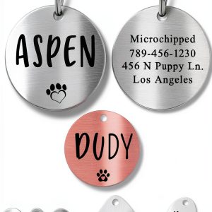 Ultra Joys Pet ID Tags Stainless Steel Personalized-0