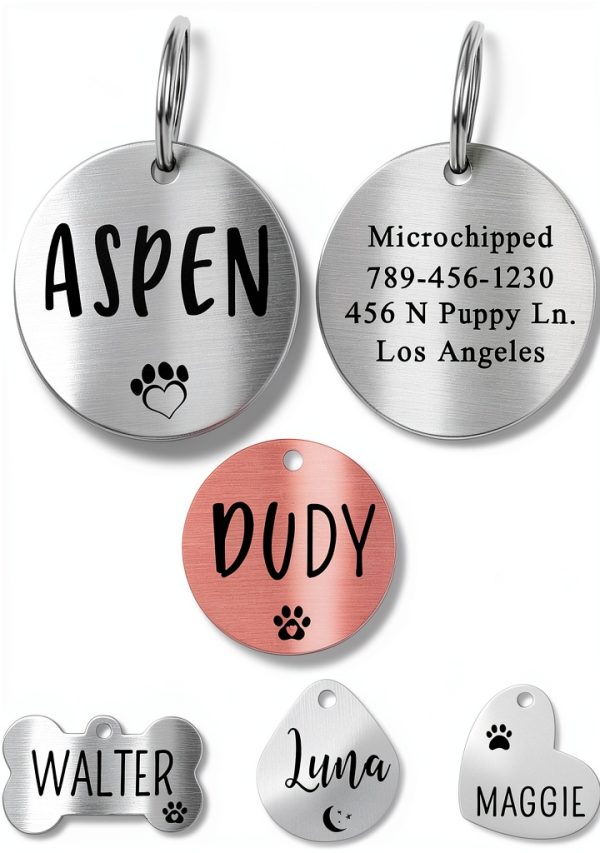Ultra Joys Pet ID Tags Stainless Steel Personalized-0