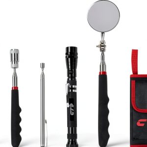 CTR Magnetic Inspection Mirror Set with COB LED and 8lb Magnet-0