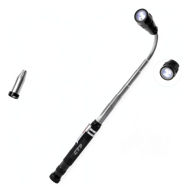 CTR Magnetic Inspection Mirror Set with COB LED and 8lb Magnet-4