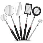 GGSTDDUP Telescopic Inspection Mirror 6 Pack Adjustable Anti Rust-0