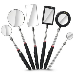GGSTDDUP Telescopic Inspection Mirror 6 Pack Adjustable Anti Rust-0