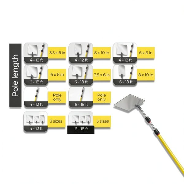 Inspection Mirror Extend A Vue Duty Acrylic with Telescoping Poles-4