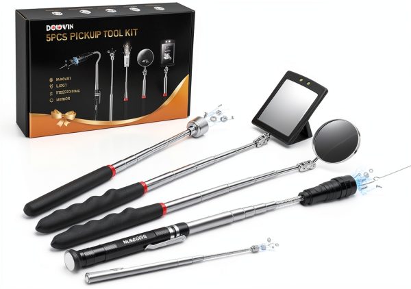 HYY Tech Magnetic Pickup Tool Set 5-Piece with Telescopic Aluminum-0
