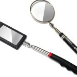 Enbar Lighted Telescoping Mirror Set Square Round 2‑Piece Silver-0