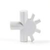 Magnetic Stir Bar YOKIVE 2pcs PTFE Coated Cross & Gear White-1