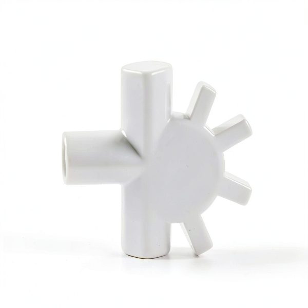 Magnetic Stir Bar YOKIVE 2pcs PTFE Coated Cross & Gear White-1
