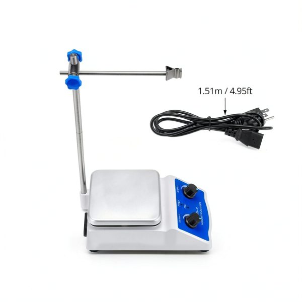 QWORK Magnetic Stirrer Hot Plate Mixer 1000ml 5x5in 520°F 100-2000 RPM-5