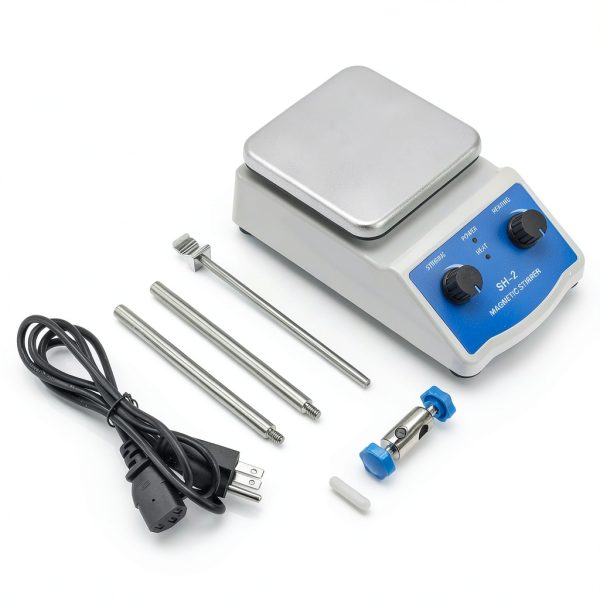 QWORK Magnetic Stirrer Hot Plate Mixer 1000ml 5x5in 520°F 100-2000 RPM-1