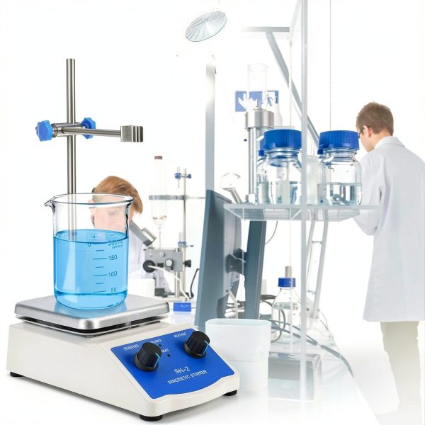 QWORK Magnetic Stirrer Hot Plate Mixer 1000ml 5x5in 520°F 100-2000 RPM-6