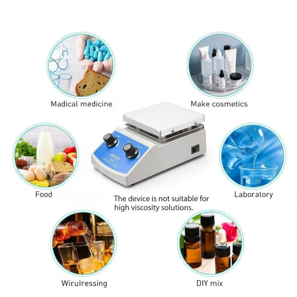 Magnetic Stirrer Hot Plate ANPOOZ with Bar Retriever 100-2000 RPM,-5