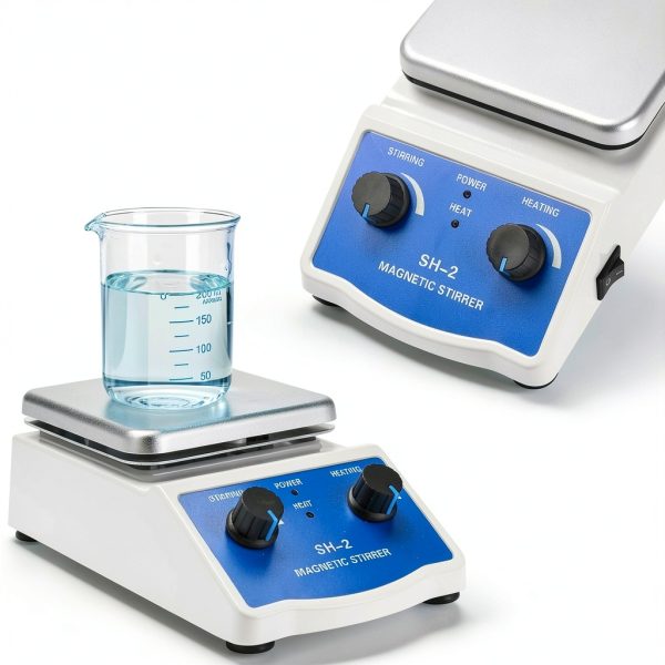 QWORK Magnetic Stirrer Hot Plate Mixer 1000ml 5x5in 520°F 100-2000 RPM-2