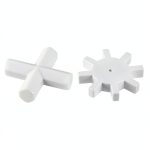 Magnetic Stir Bar YOKIVE 2pcs PTFE Coated Cross & Gear White-0