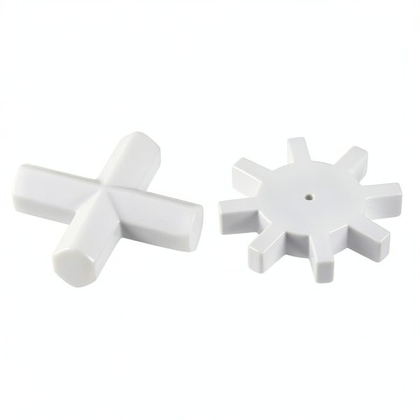 Magnetic Stir Bar YOKIVE 2pcs PTFE Coated Cross & Gear White-0